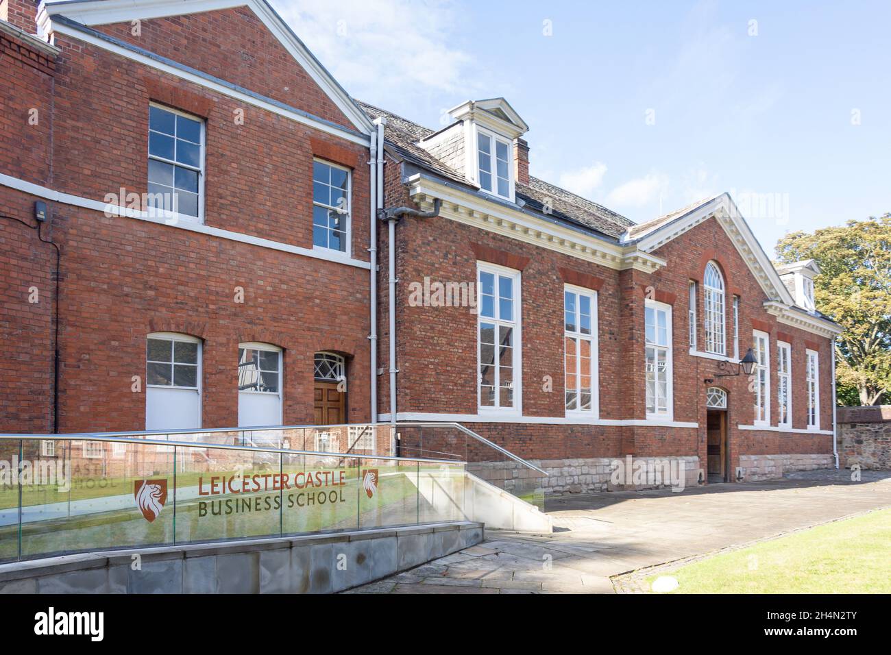 Leicester Castle and Business School, Castle View, City of Leicester, Leicestershire, Angleterre,Royaume-Uni Banque D'Images