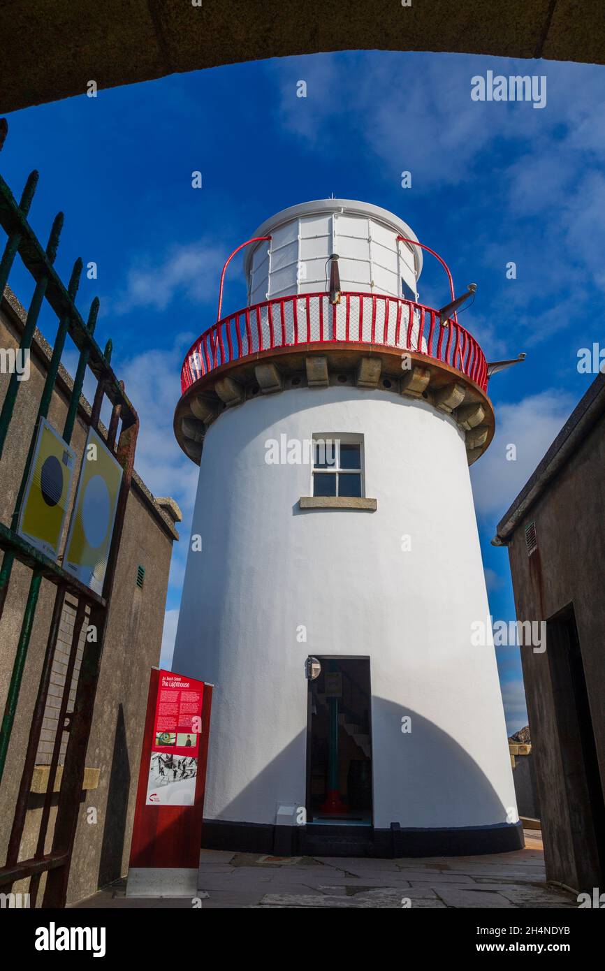 Phare de Cromwell point, Valentia Isalnd, comté de Kerry, Irlande Banque D'Images