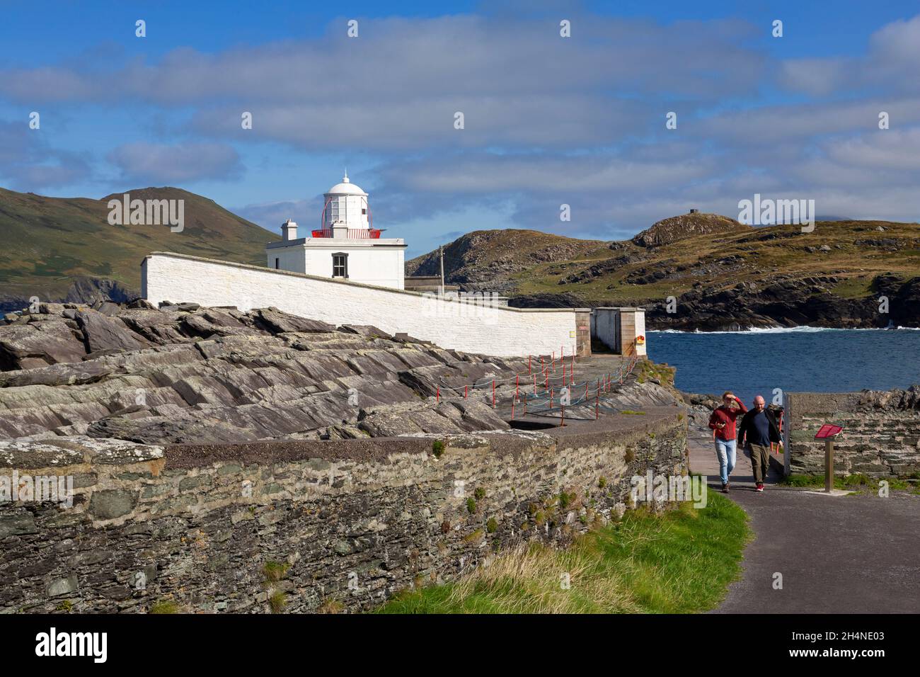 Phare de Cromwell point, Valentia Isalnd, comté de Kerry, Irlande Banque D'Images