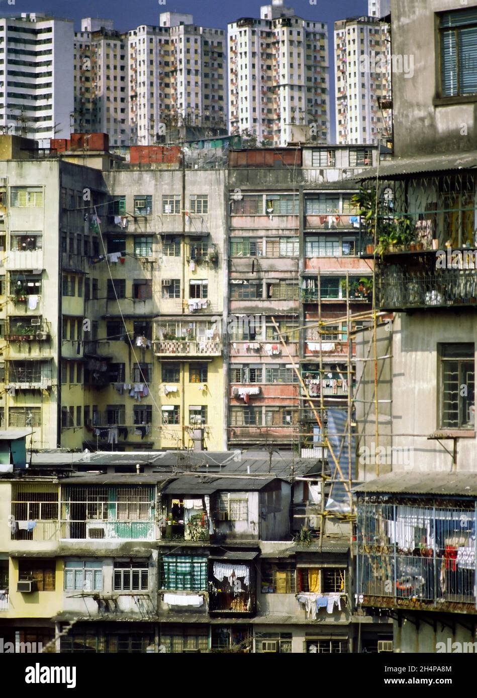 Hong Kong a toujours été une ville bondée, et le reste.Avec une population actuelle de plus de 7 millions, et une densité de population par kilomètre carré o Banque D'Images