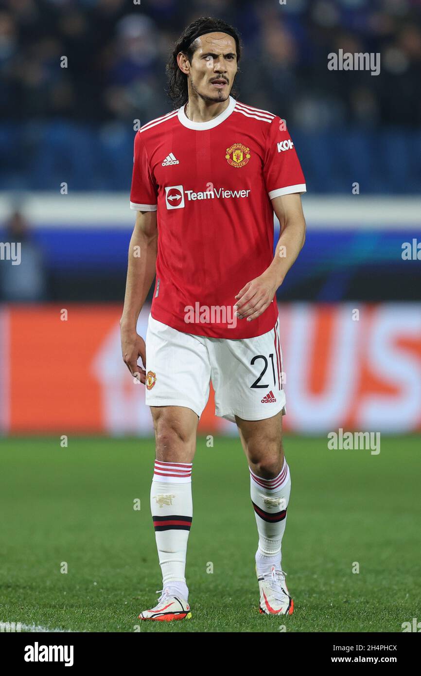 Bergame, Italie.02 novembre 2021.Edinson Cavani (Manchester United) pendant Atalanta BC vs Manchester United, match de football de la Ligue des champions de l'UEFA à Bergame, Italie, novembre 02 2021 crédit: Independent photo Agency/Alay Live News Banque D'Images