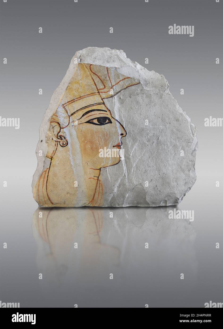 Ancienne fresque murale de mur tombeau égyptien probablement représentant Ramesses VI, 1144-1136 av. J.-C., 20e dynastie, Vallée des rois Thèbes, Musée du Louvre N 498. Banque D'Images