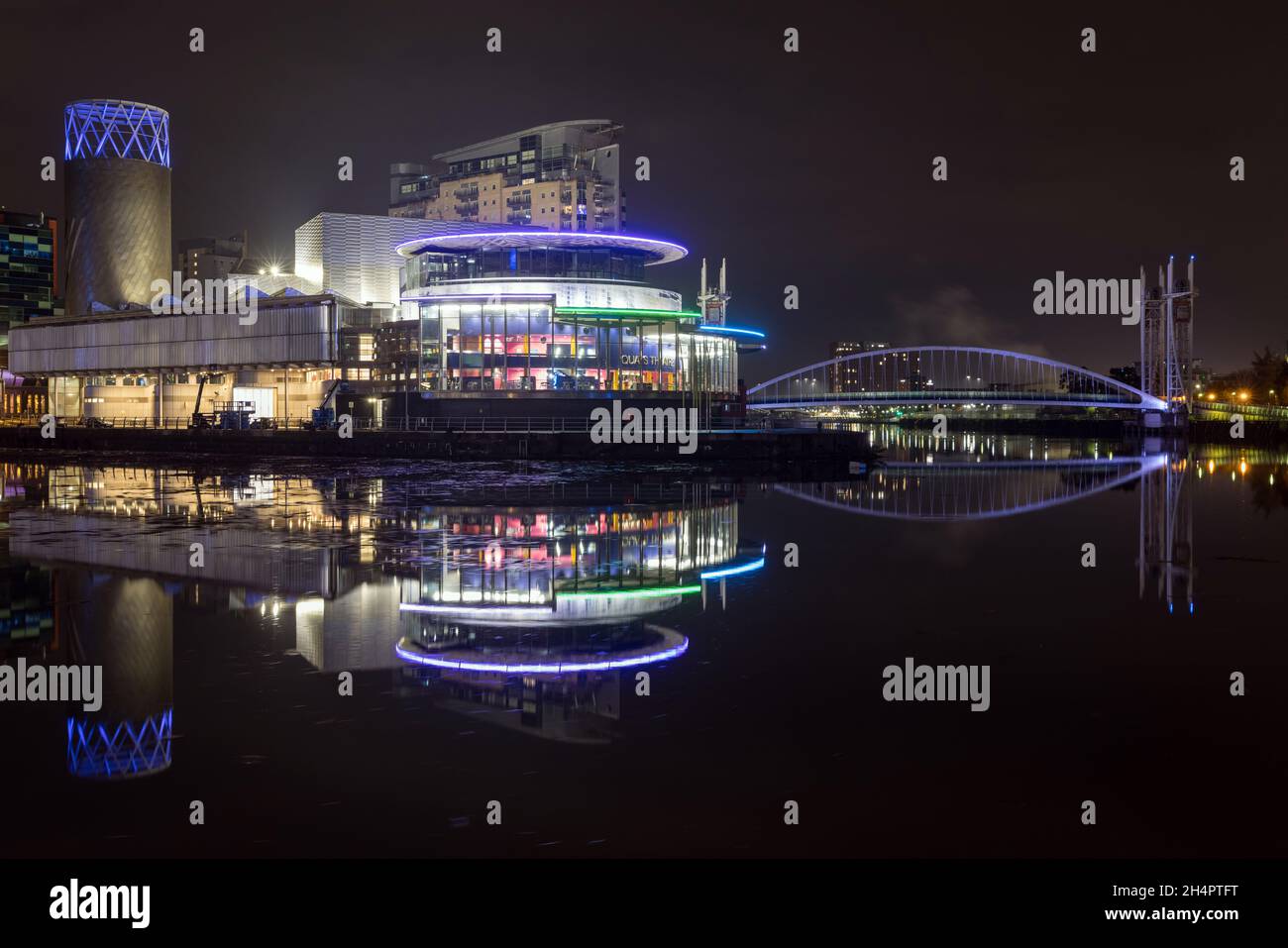 The Lowry Theatre, Salford Quays, Greater Manchester Banque D'Images