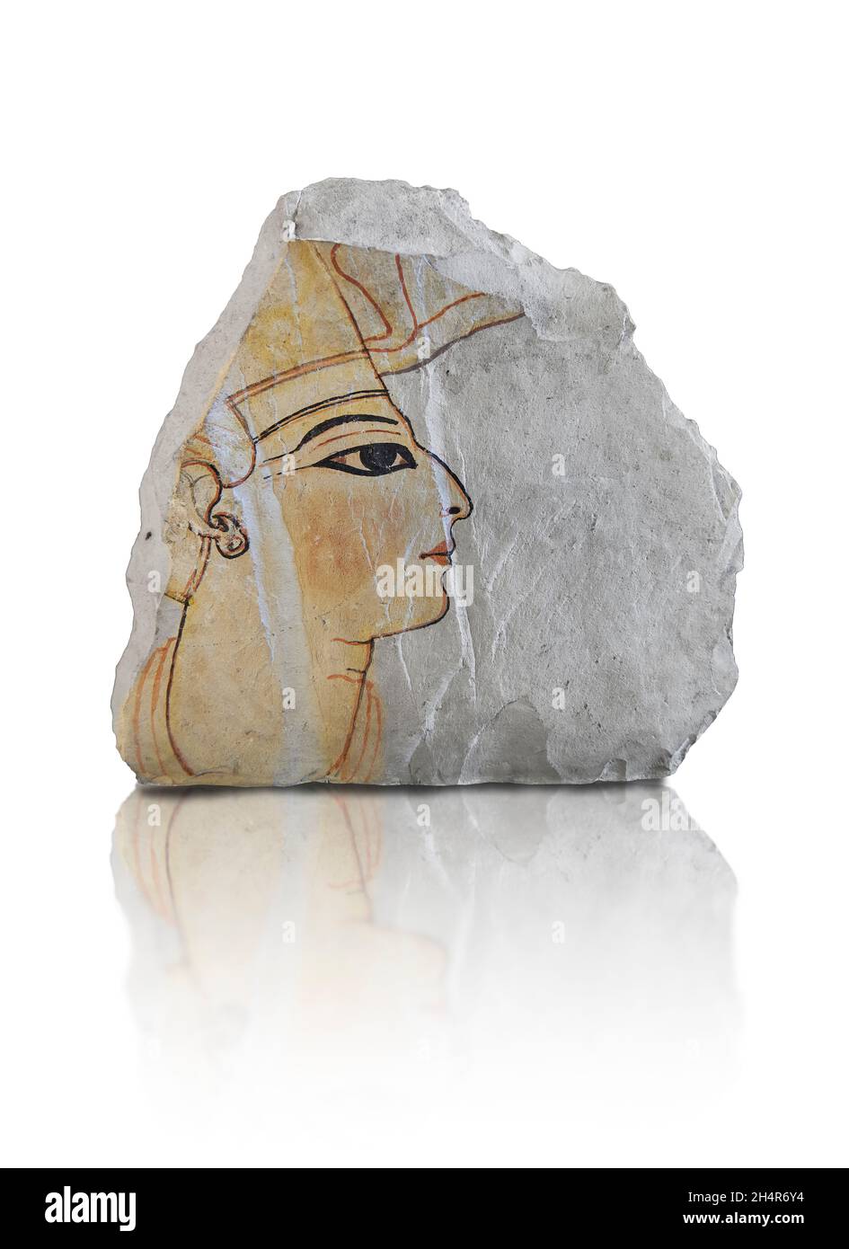 Ancienne fresque murale de mur tombeau égyptien probablement représentant Ramesses VI, 1144-1136 av. J.-C., 20e dynastie, Vallée des rois Thèbes, Musée du Louvre N 498. Banque D'Images