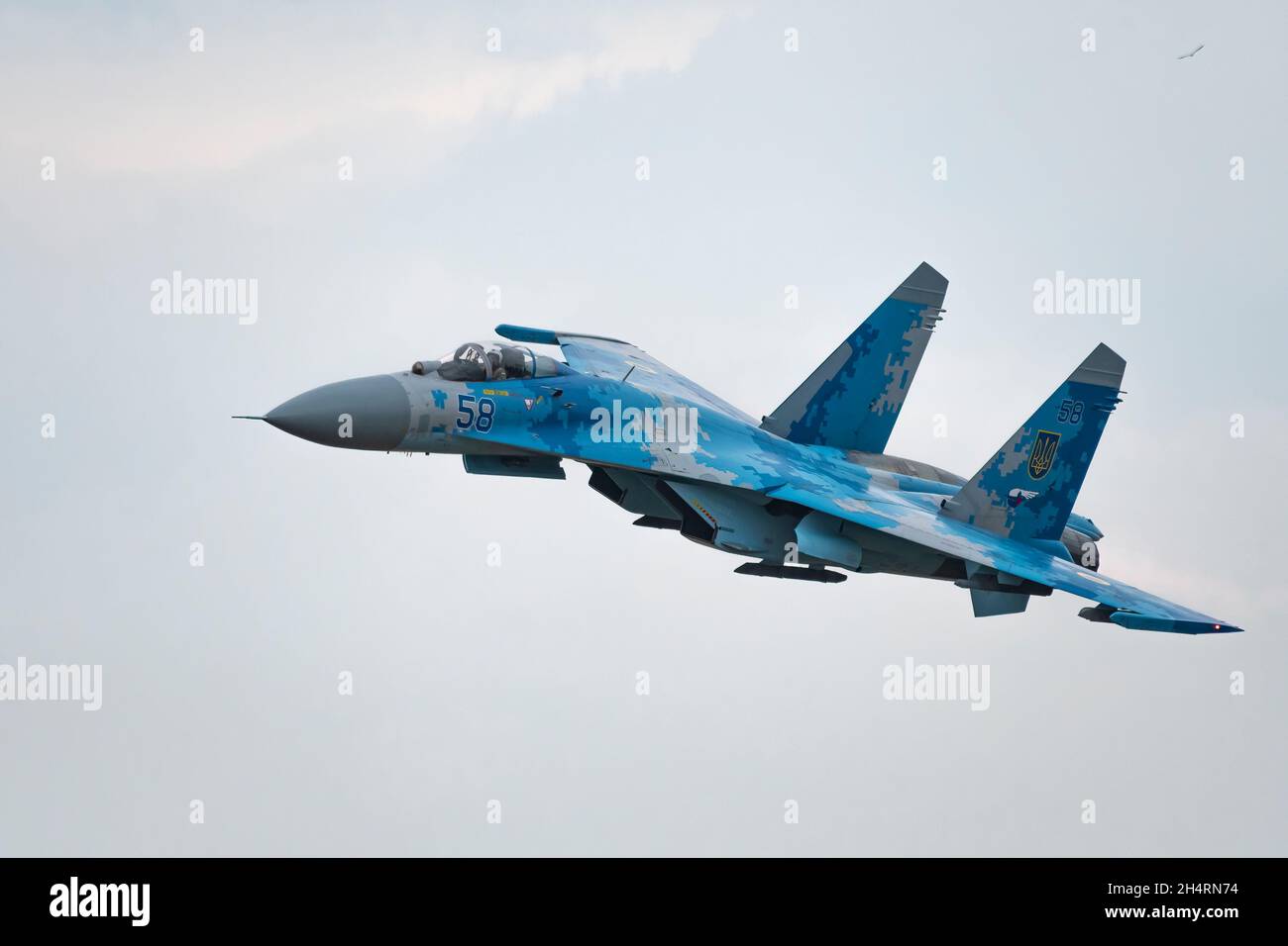 L'Armée de l'air ukrainienne Su-27 FLANKER, RAF Fairford Banque D'Images