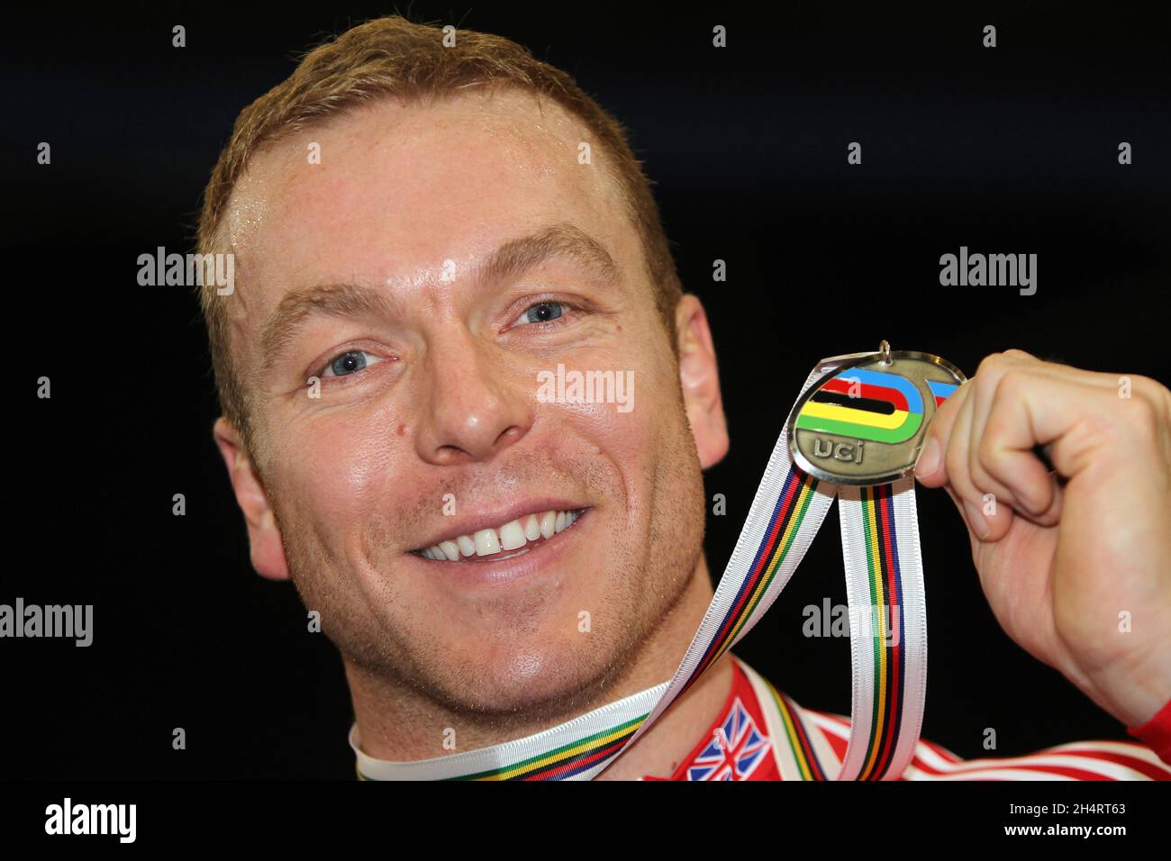 Photo du dossier datée du 26-03-2011 de Sir Chris Hoy.La Ligue des champions de l'UCI sort samedi avec de véritables espoirs qu'elle puisse changer le visage du vélo d'athlétisme pour de bon.« Je ne vais pas l'exagérer », a déclaré Sir Chris Hoy, six fois champion olympique et ambassadeur de l'événement.« Je pense que c'est le pas en avant le plus important de ma vie pour le cyclisme sur piste. »Date d'émission : jeudi 4 novembre 2021 Banque D'Images