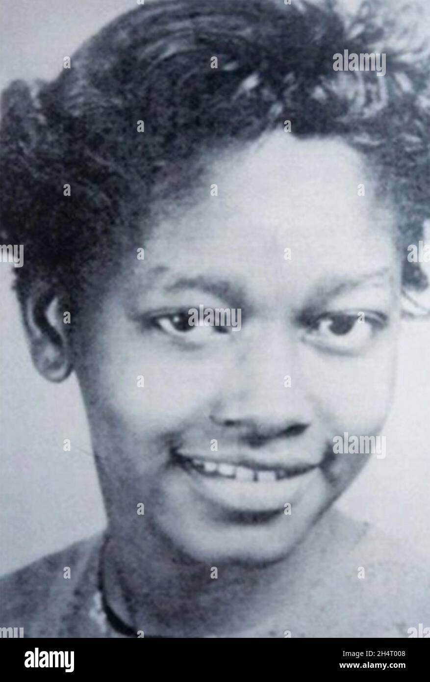 CLAUDETTE COLVIN pionnière américaine dans le domaine des droits civils et infirmière à la retraite vers 1950 Banque D'Images