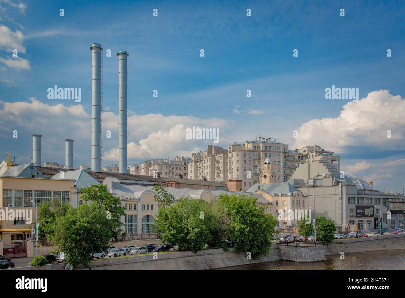 Vue sur la rivière Moskva Banque D'Images