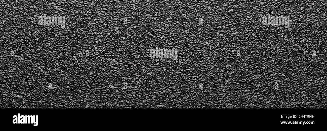 Texture abstraite cristal de pierre de fond.Fond volumétrique de roche noire, bannière.rendu 3d.Mur en pierre Banque D'Images