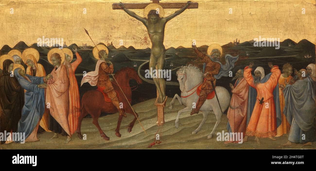 La Crucifixion, Giovanni di Paolo di Grazia), ch. 1447 Banque D'Images