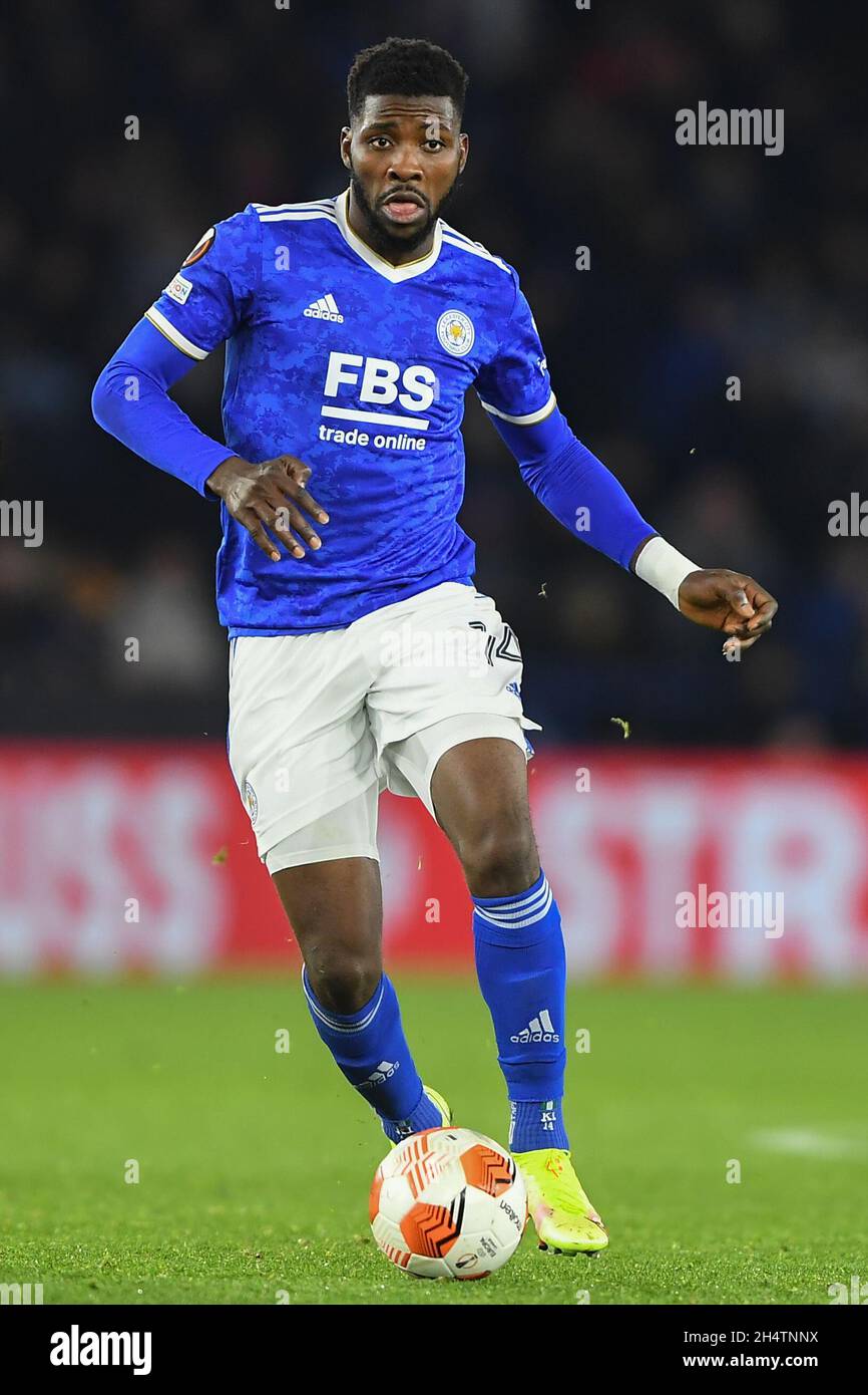 LEICESTER, GBR.4 NOV. Kelehi Iheanacho de Leicester City pendant le match de l'UEFA Europa League Group C entre Leicester City et le FC Spartak Moscou au King Power Stadium de Leicester, jeudi 4 novembre 2021.(Credit: Jon Hobley | MI News) Credit: MI News & Sport /Alay Live News Banque D'Images