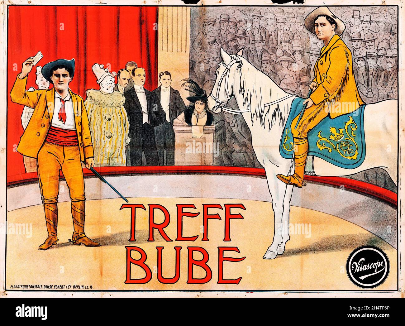 Affiche de film vintage - Treff Bube (létal Shot) (Vitascope, 1913).Poster de film allemand Banque D'Images
