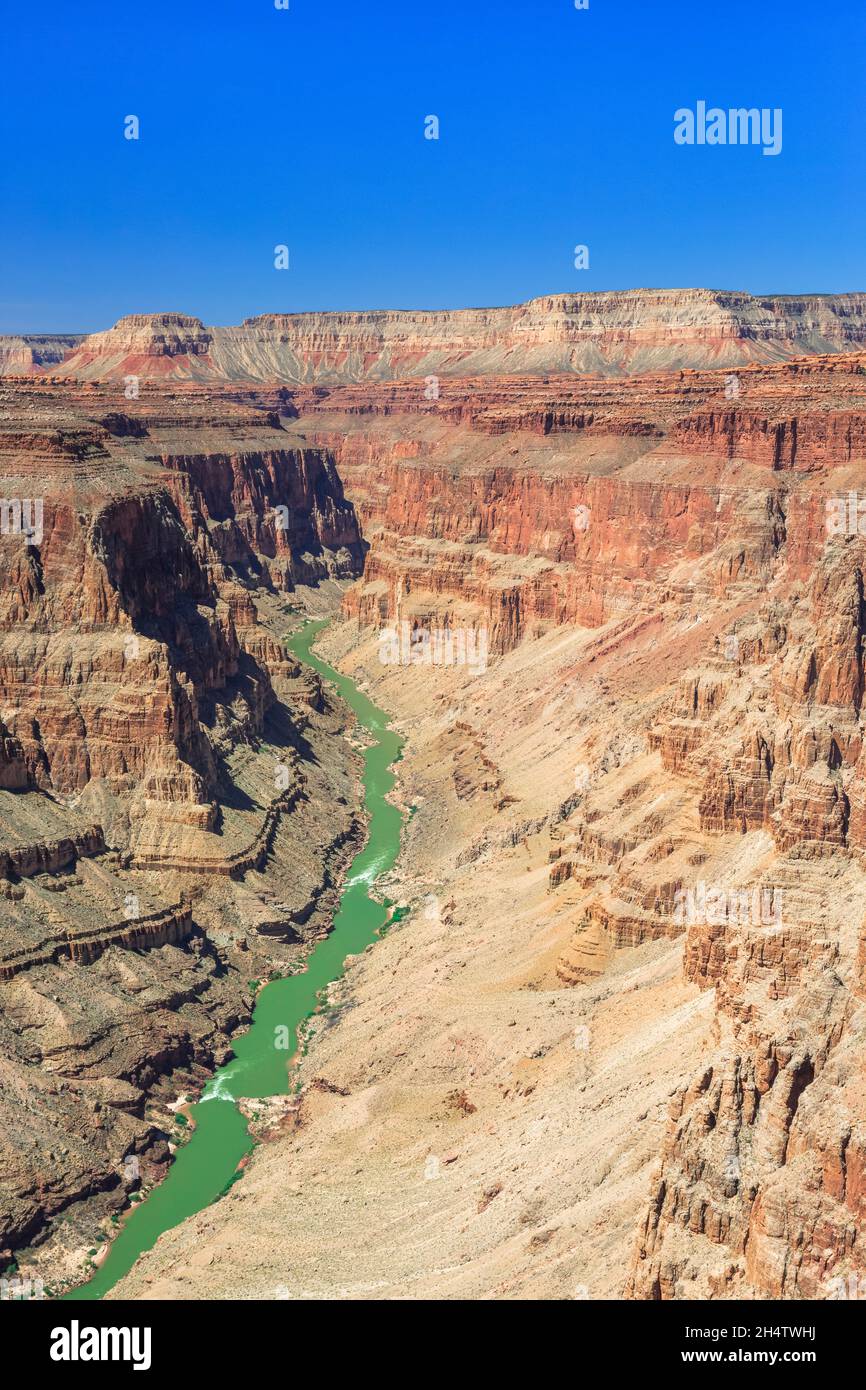 Dans le fleuve Colorado rapids en y domaine de grand canyon national park, arizona Banque D'Images