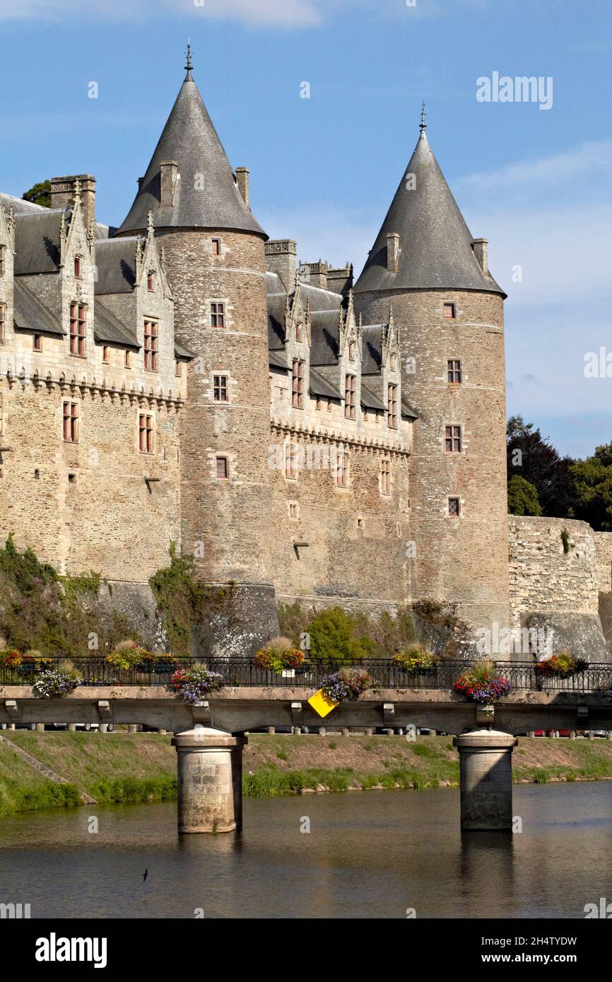 Château de Josselin.Bretagne.France. Banque D'Images