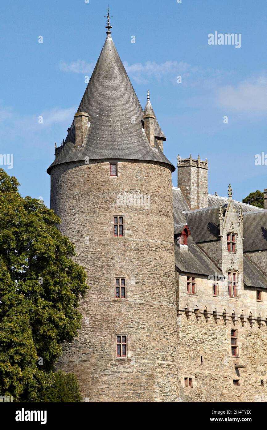 Château de Josselin.Bretagne.France. Banque D'Images