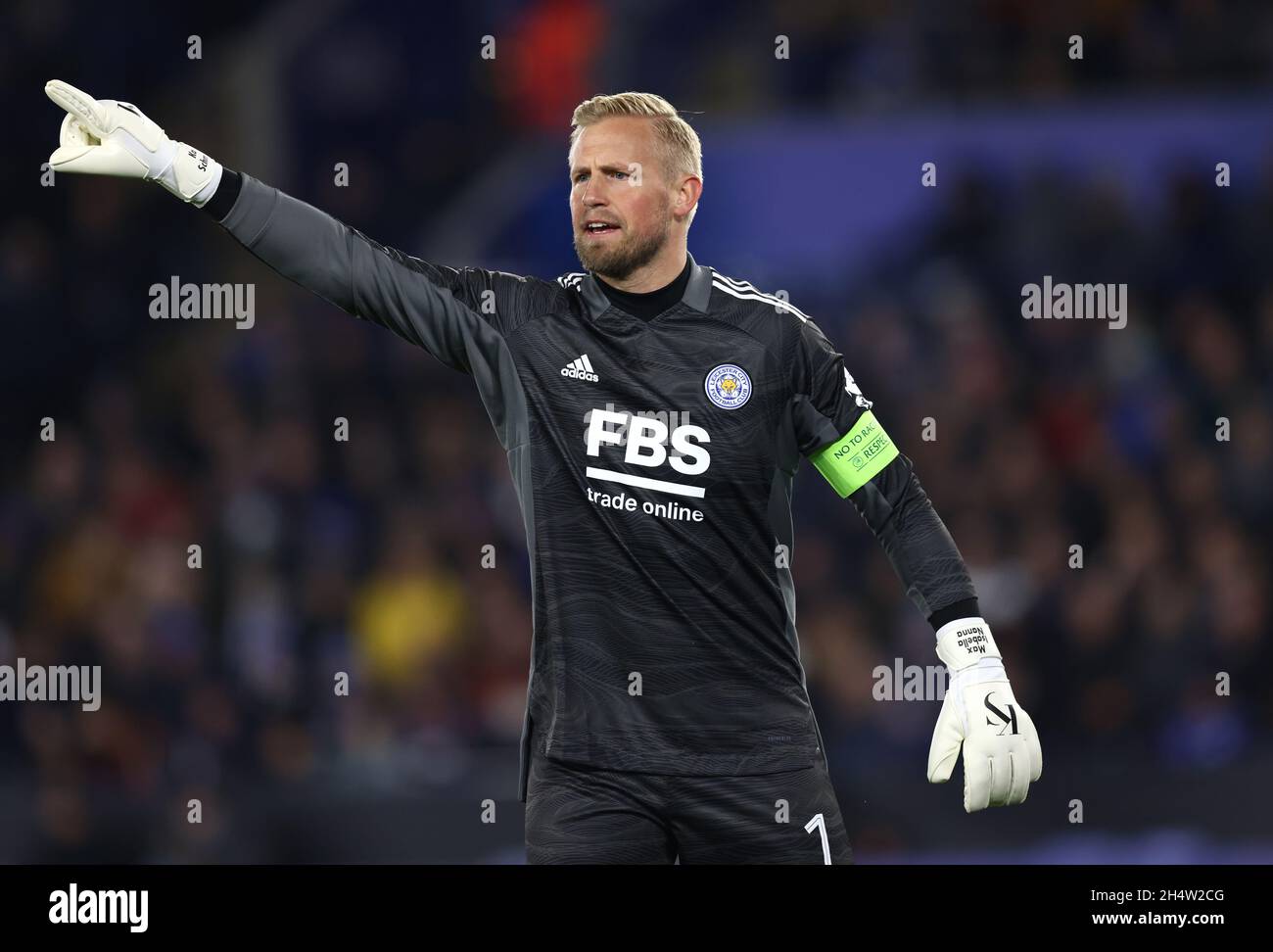 Leicester, Angleterre, 4 novembre 2021.Kasper Schmeichel de Leicester City pendant le match de l'UEFA Europa League au King Power Stadium de Leicester.Le crédit photo doit être lu : Darren Staples / Sportimage Banque D'Images