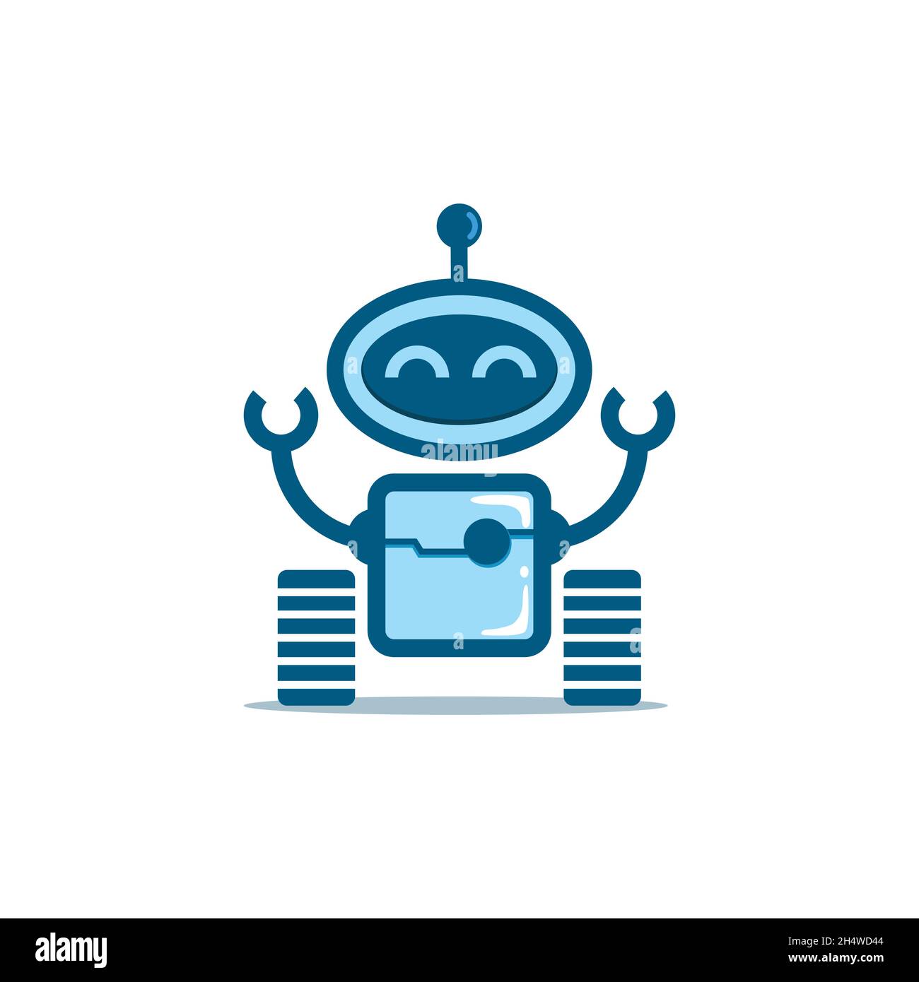 Conception vectorielle. Concept original de logo de joyeuse forme de robot logo. Illustration de Vecteur