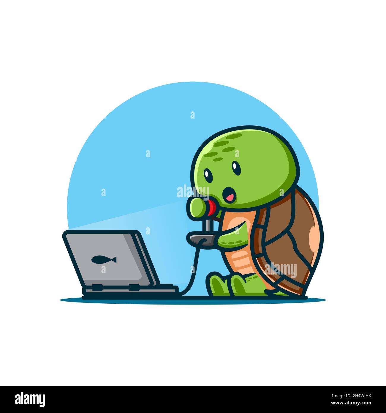 illustration vectorielle. les tortues mignonnes jouent à des jeux avec des expressions amusantes. style de personnage de dessin animé et animal. Illustration de Vecteur