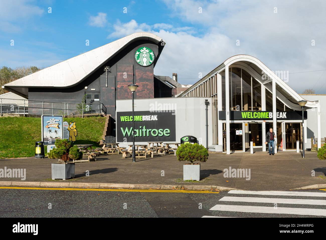 Membury Services sur l'autoroute M4 à Berkshire, Angleterre, Royaume-Uni Banque D'Images