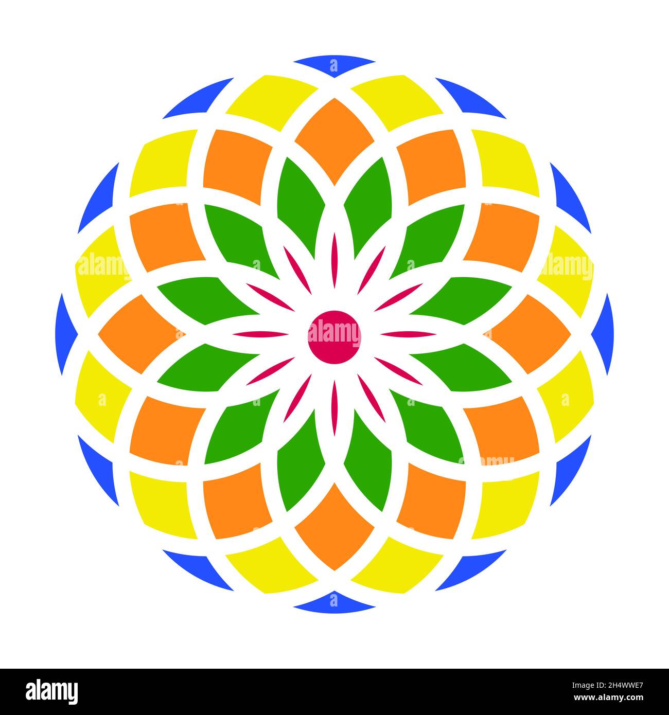 Fleur divine d'Allah, chakras menant à Dieu symbole de générosité illustration de stock Illustration de Vecteur
