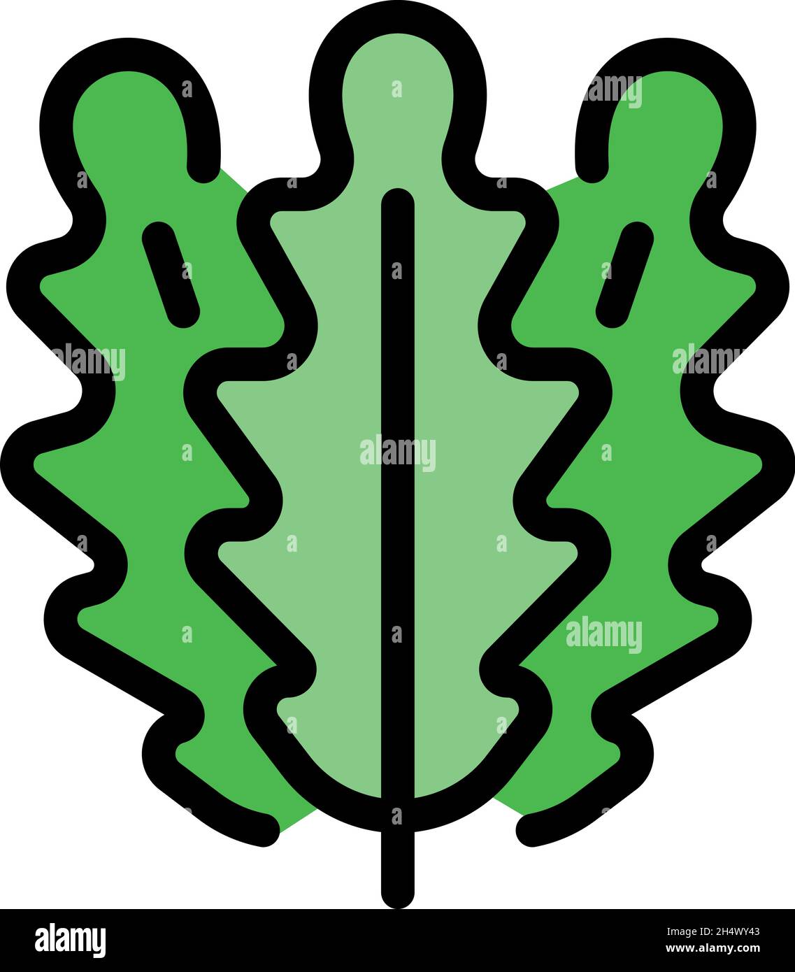 Cuisine icône arugula.Contour cuisine arugula vecteur icône couleur plat isolé Illustration de Vecteur