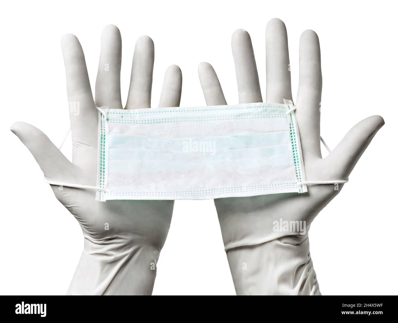 masque protecteur gant protection contre le virus épidémie grippe maladie médicale médecine santé sécurité des soins Banque D'Images