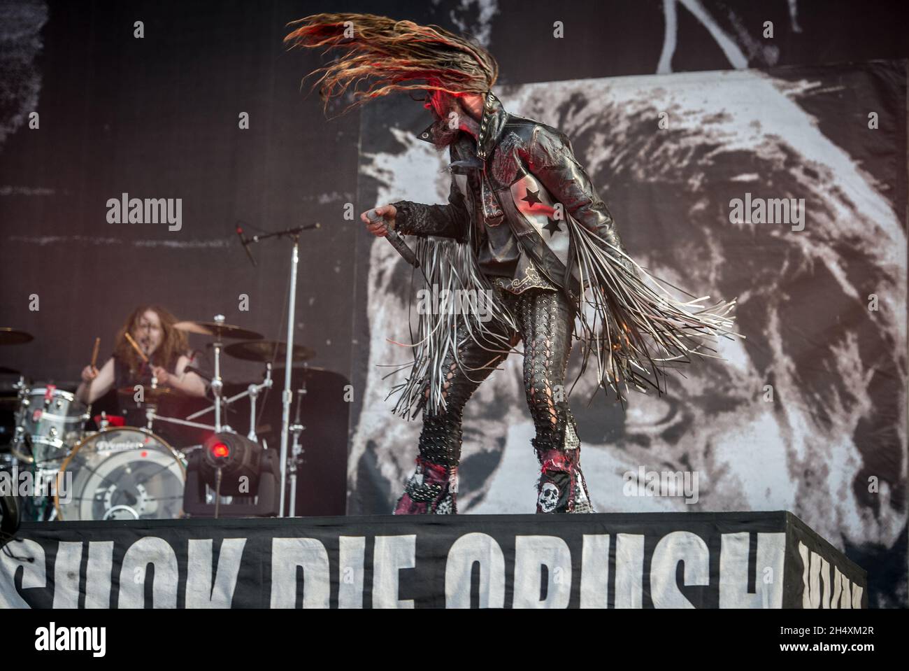 Rob Zombie est sur scène le premier jour du Download Festival à Donington Park. Banque D'Images