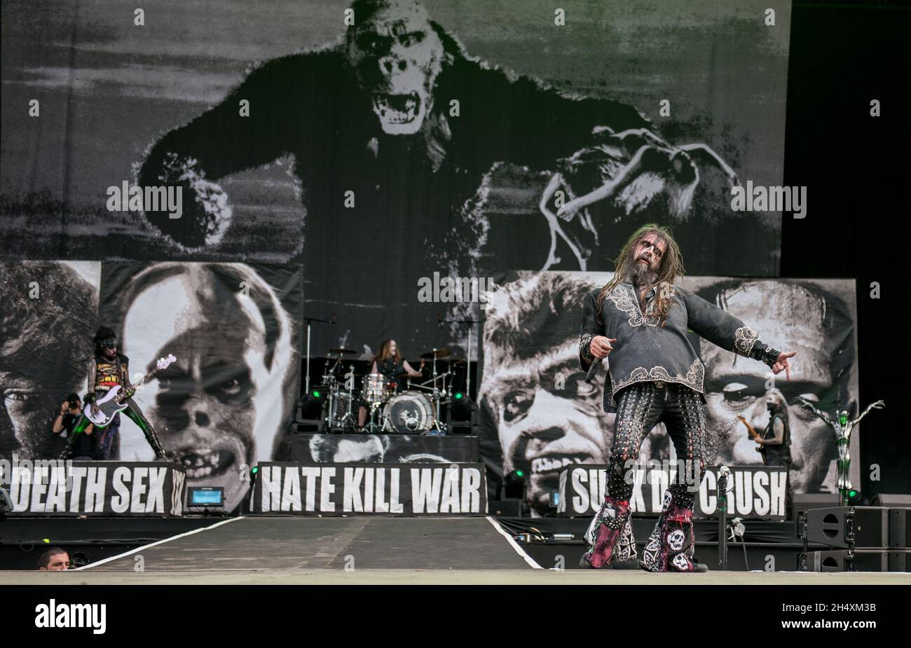 Rob Zombie est sur scène le premier jour du Download Festival à Donington Park. Banque D'Images