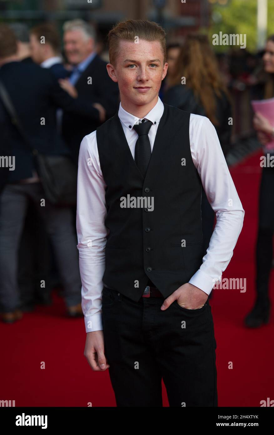 Harry Kirton assiste à la première projection mondiale du premier épisode de la nouvelle série Peaky Blinders à Cineworld Broad Street à Birmingham, le dimanche 21 septembre Banque D'Images