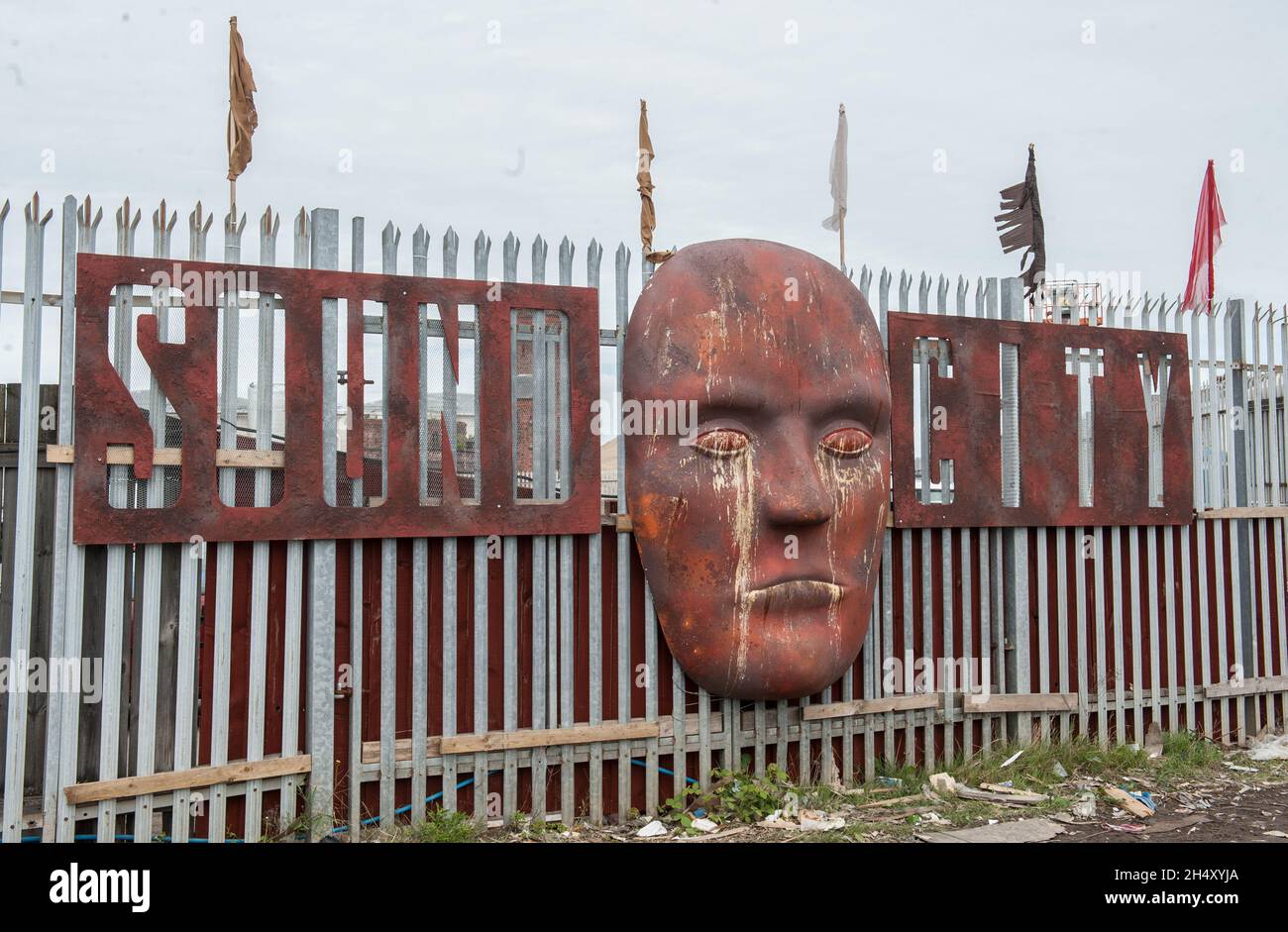 Ambiance le 3 jour du festival Liverpool Sound City au Bramley-Moore Docks le 24 mai 2015 à Liverpool, Royaume-Uni Banque D'Images