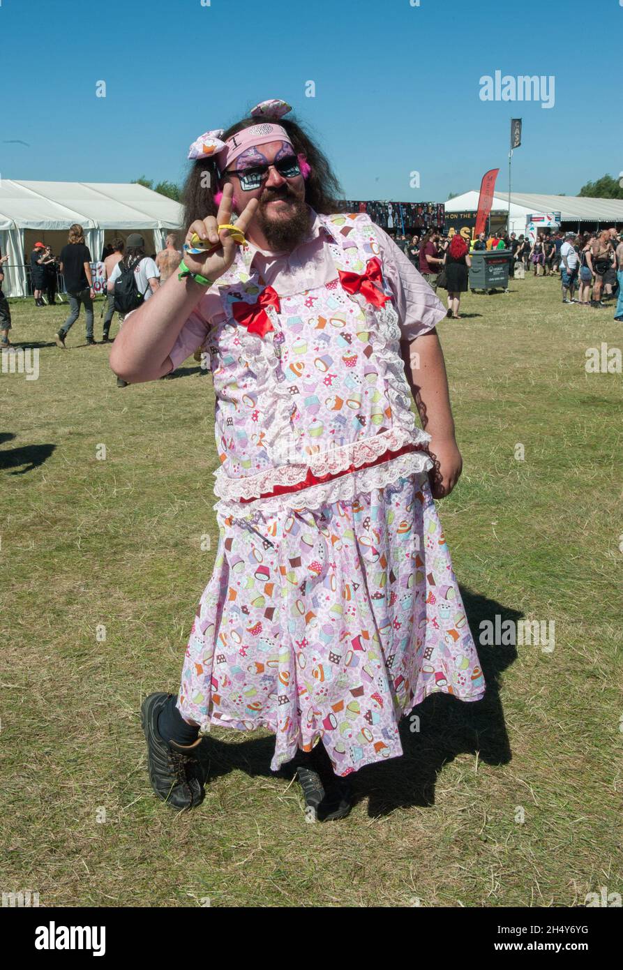 Fans de métal lourd en robe fantaisie au festival Bloodstock le 12 2016 août à Catton Hall, Royaume-Uni. Banque D'Images