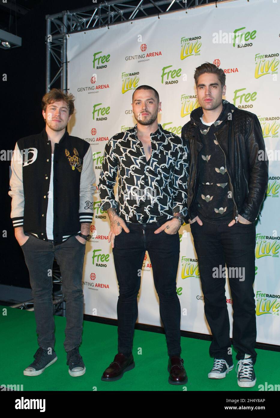 James Bourne, Matt Willis et Charlie Simpson de Busted assistent à Free radio Live 2016 au Genting Arena de Birmingham, Royaume-Uni.Date de la photo: Samedi 26 novembre 2016.Crédit photo : Katja Ogrin/ EMPICS Entertainment. Banque D'Images