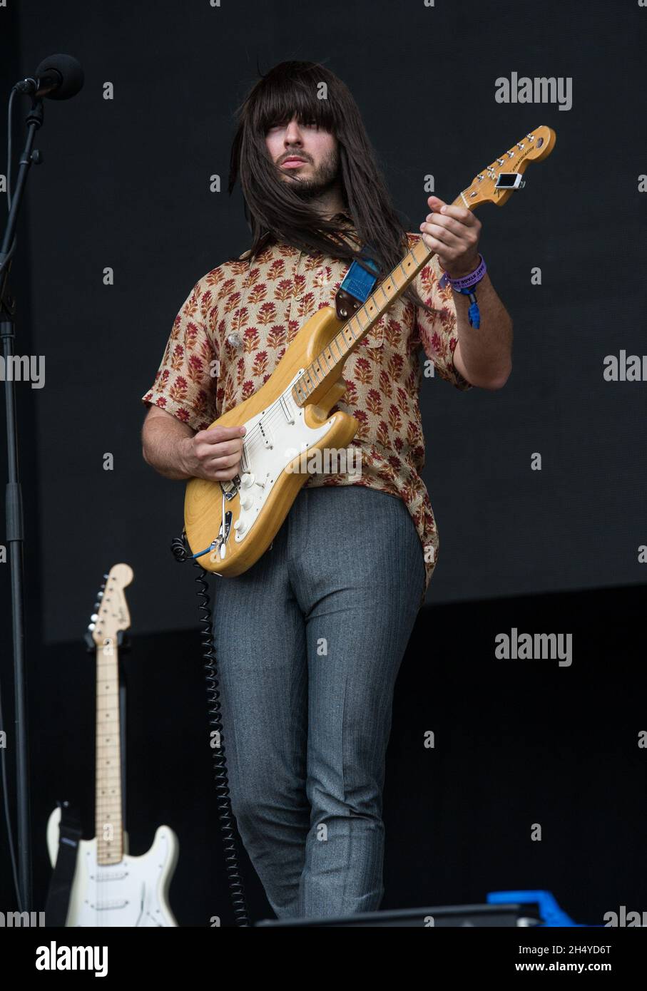 Mark Speer de Khruangbin joue en direct sur scène le jour 3 du festival All points East à Victoria Park le 27 mai 2018 à Londres, en Angleterre.Date de la photo: Dimanche 27 mai 2018.Crédit photo : Katja Ogrin/ EMPICS Entertainment. Banque D'Images