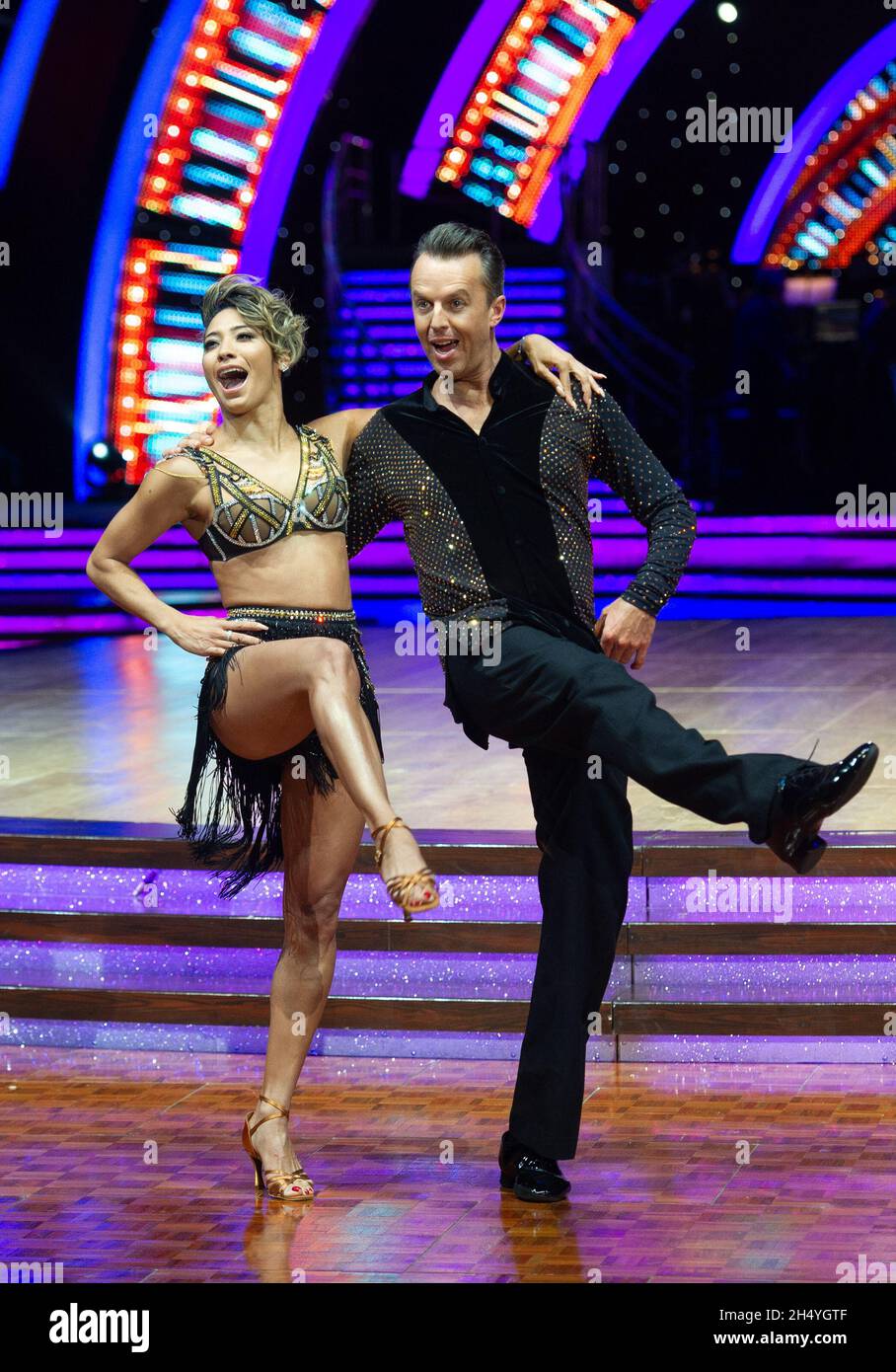 Graeme Swann et Karen Clifton assistent à la séance photo pour la visite en direct « trictly Come Dancing » à l'Arena Birmingham le 17 janvier 2019 à Birmingham, en Angleterre.Date de la photo: Jeudi 17 janvier 2019.Crédit photo : Katja Ogrin/ EMPICS Entertainment. Banque D'Images