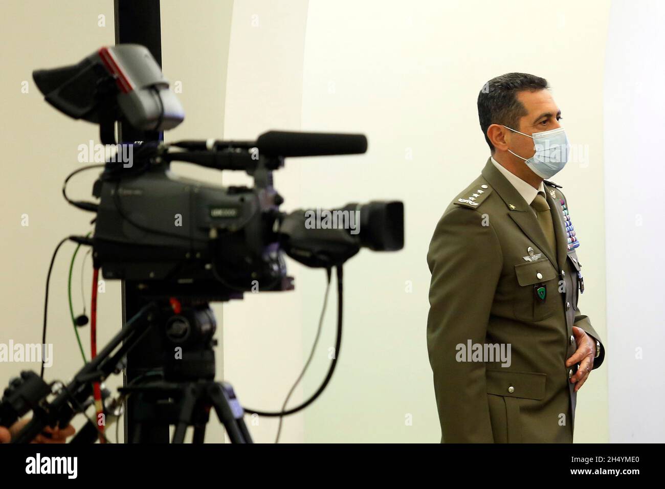 Rome, Italie.05ème novembre 2021.Le commissaire extraordinaire pour l'urgence Covid-19 et le général Francesco Paolo Figliuolo lors d'une conférence de presse sur les mesures de contraste de la pandémie Covid-19 .Rome (Italie), 5 novembre 2021 photo Samantha Zucchi Insidefoto crédit: Insidefoto srl/Alay Live News Banque D'Images