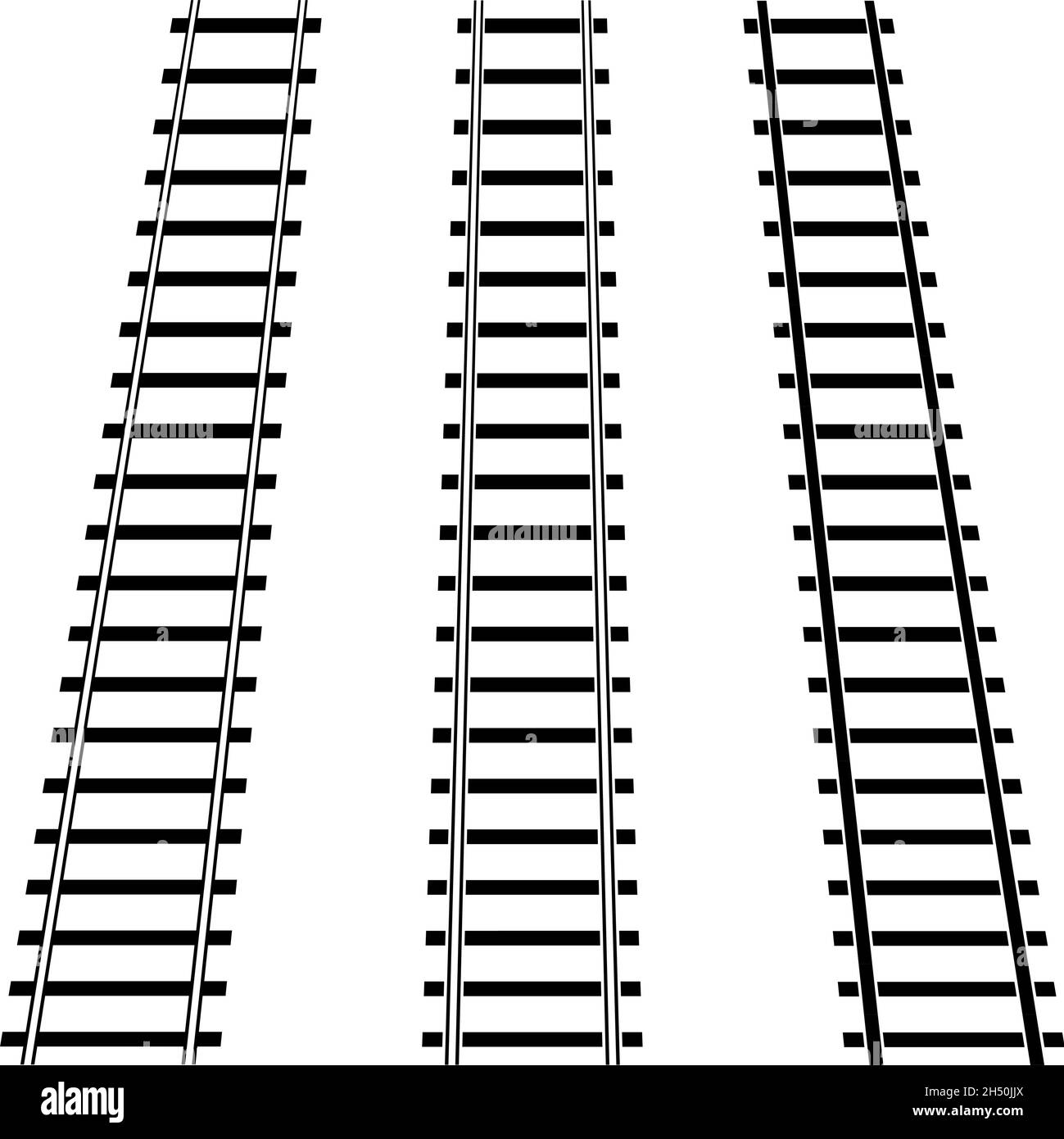 Chemin de fer, chemin de fer, illustration de silhouette de tramway