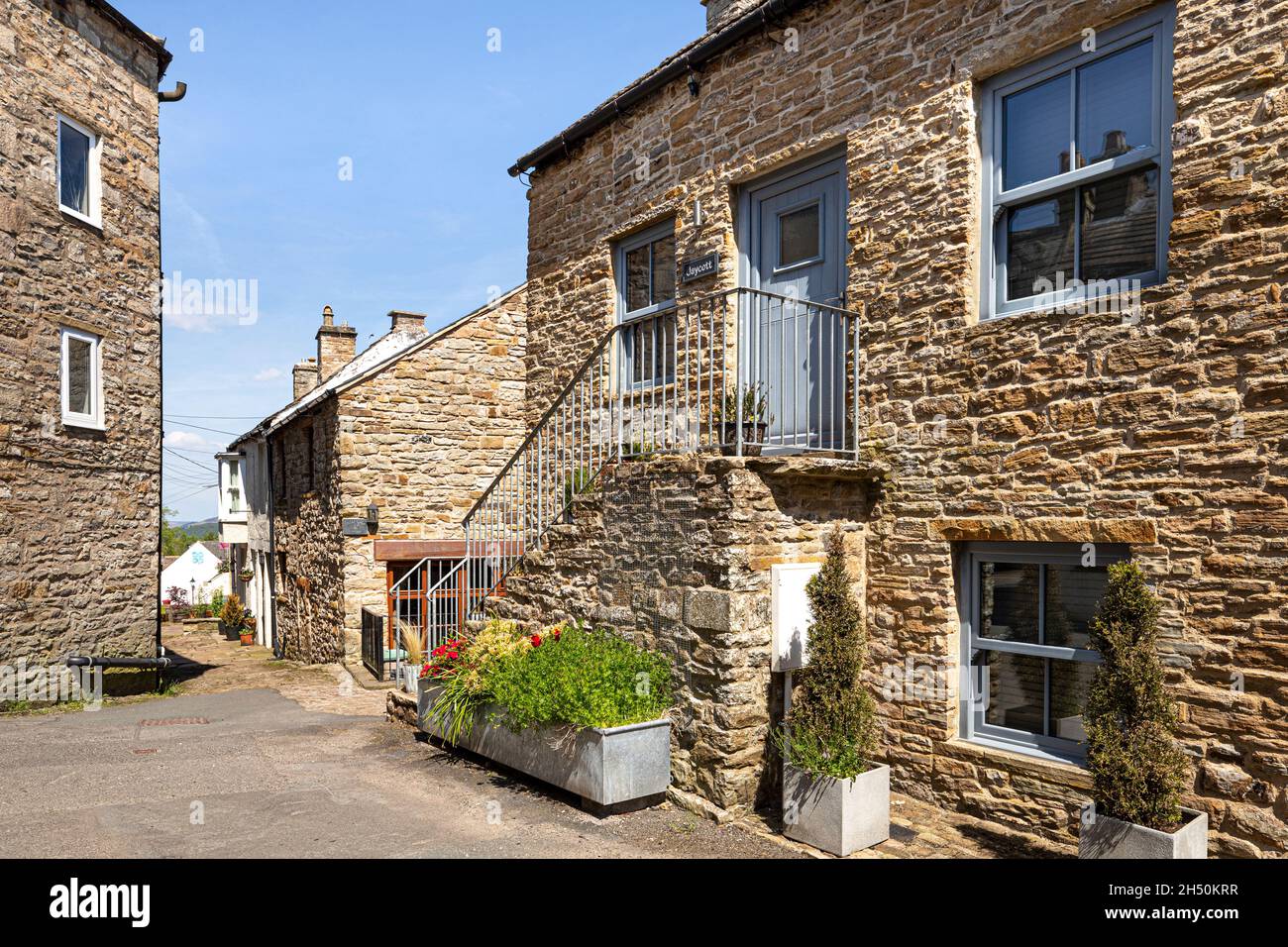 Une grange en pierre dans la ville de Pennines, située à Alston, Cumbria, au Royaume-Uni Banque D'Images