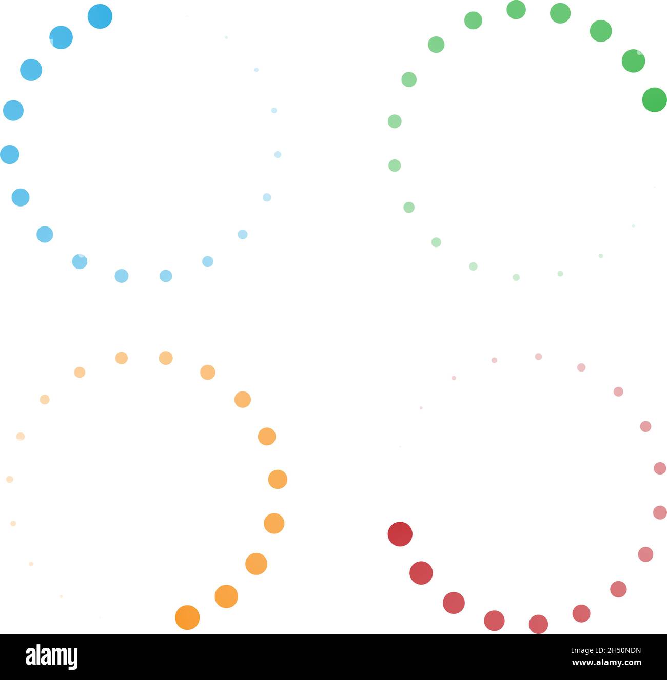 Indicateur de progression, d'étapes, de phases.Préchargeur, forme de tampon.Cercle, icône de chargement circulaire - illustration vectorielle de stock, graphiques clip-art Illustration de Vecteur