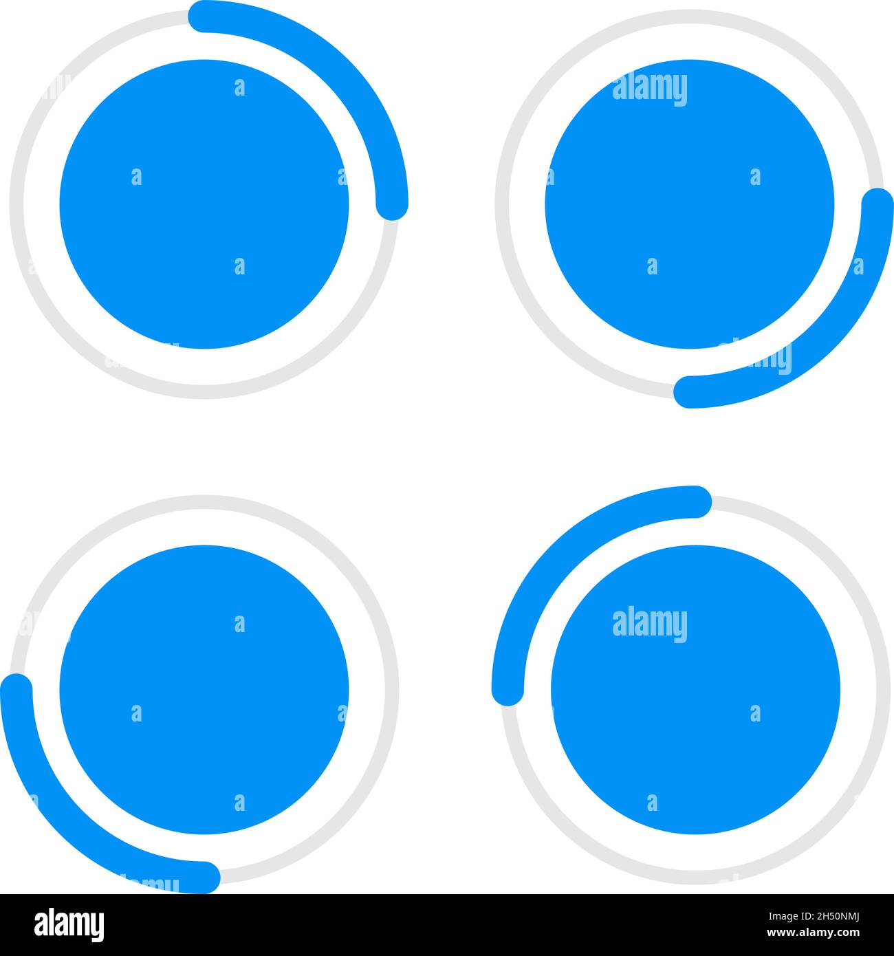 Progression, étapes, phases, étapes indicateurs graphiques circulaires ...