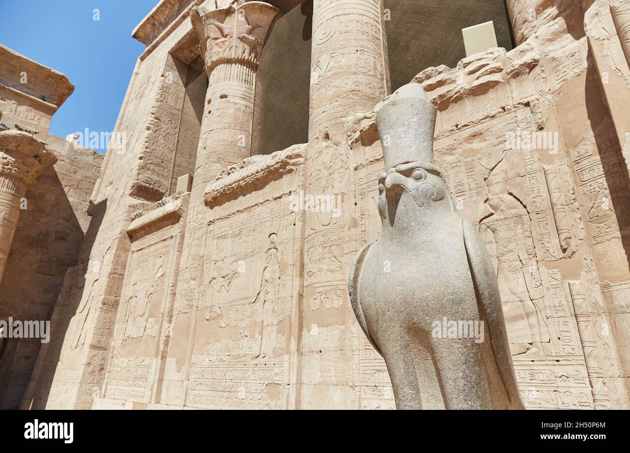 Edfu : le Temple d'Horus Banque D'Images