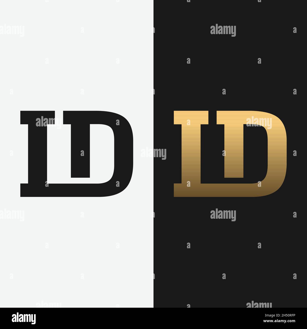 Modèle de conception du logo L D LD DL initial de la lettre du monogramme.Convient à l'atelier général vêtements Sport mode Marketing marque entreprise logo Design. Illustration de Vecteur