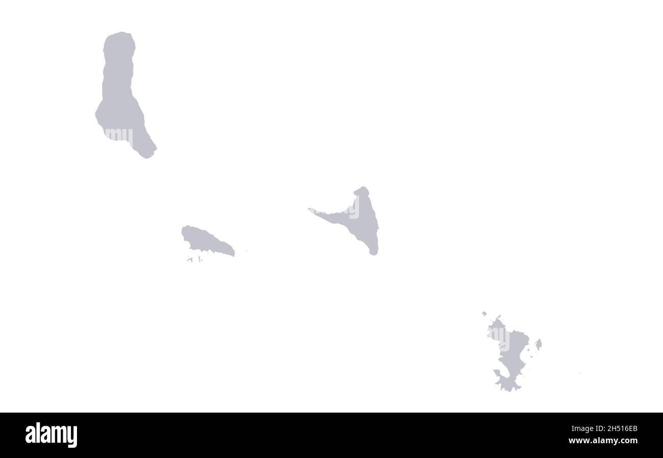 Carte infographique des îles Comoro, Union des Comores, vierge Banque D'Images