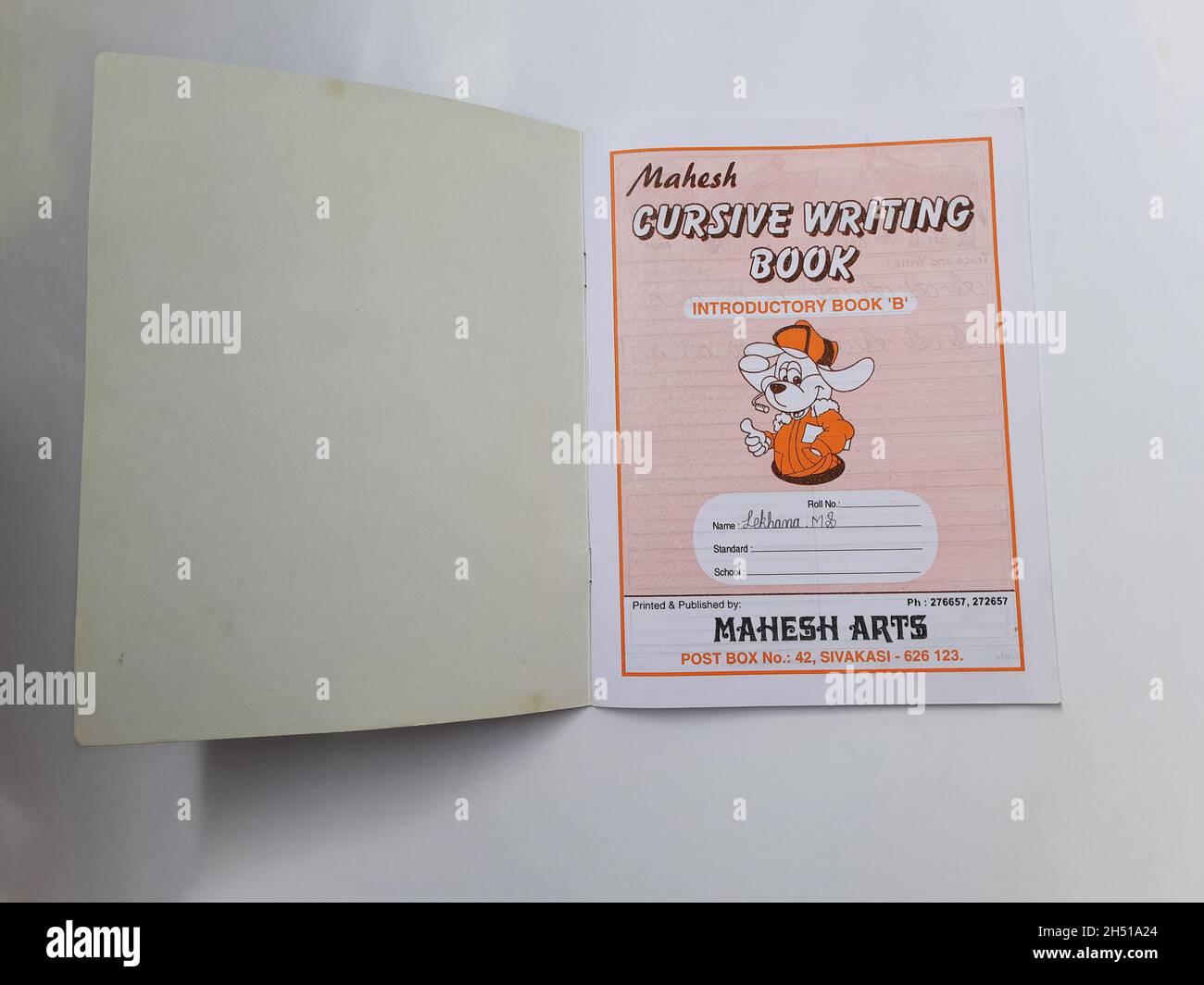 Page de garde cahier anglais Banque de photographies et d’images à