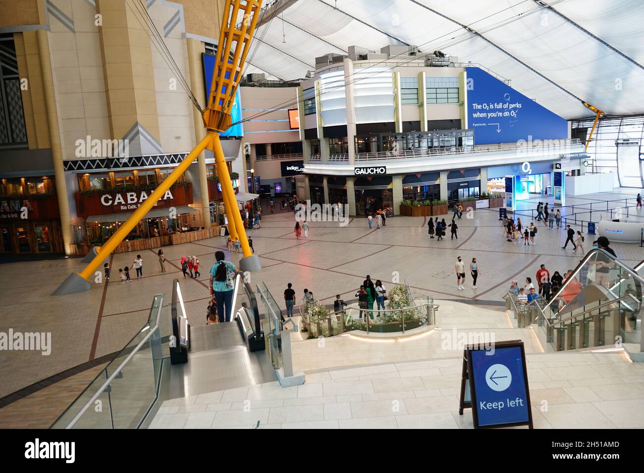 À l'intérieur de la O2 Arena de la Greenwich Peninsula, North Greenwich, Londres, Angleterre, Royaume-Uni Banque D'Images