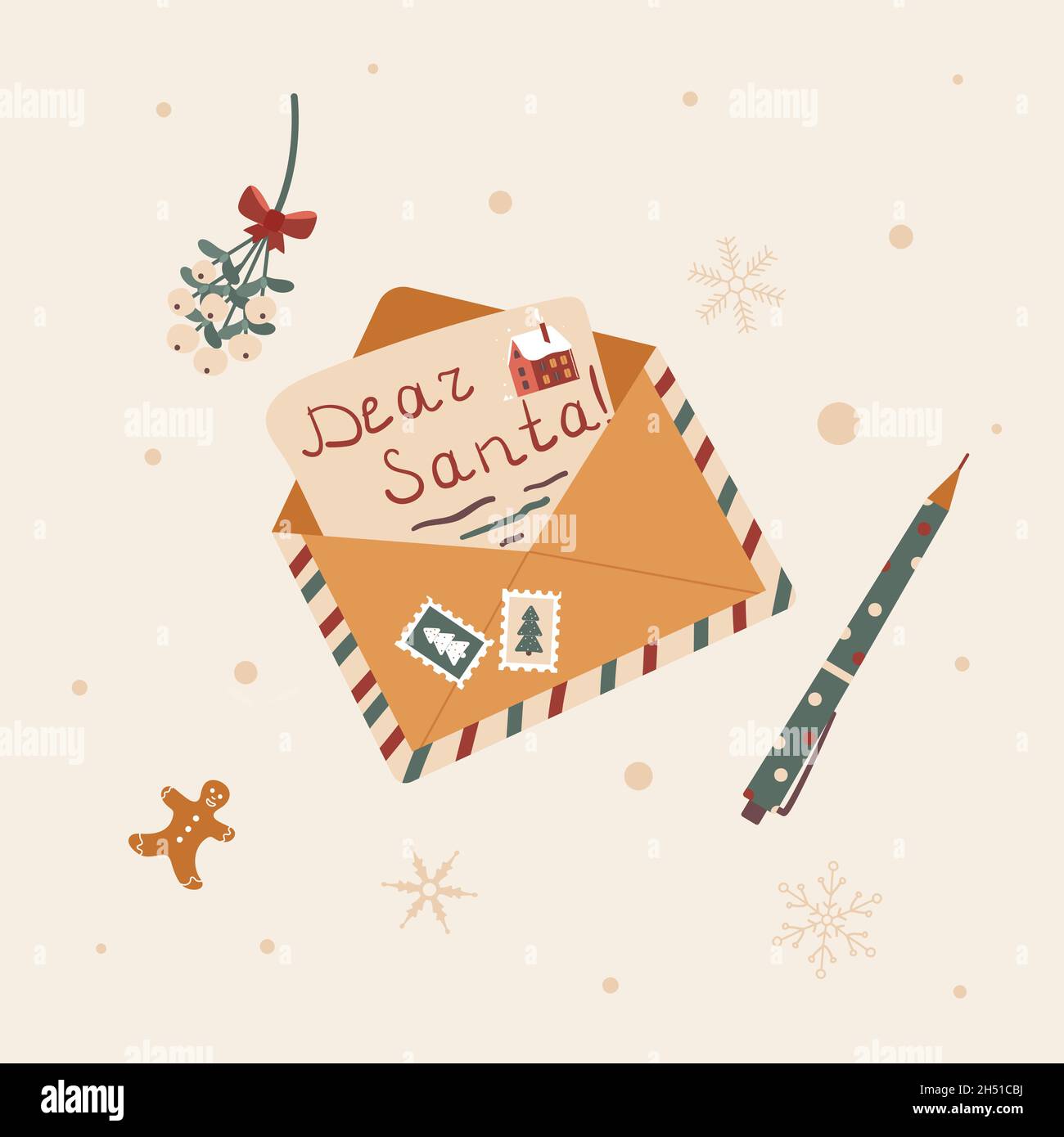 Signature du père noël Banque d'images vectorielles Alamy