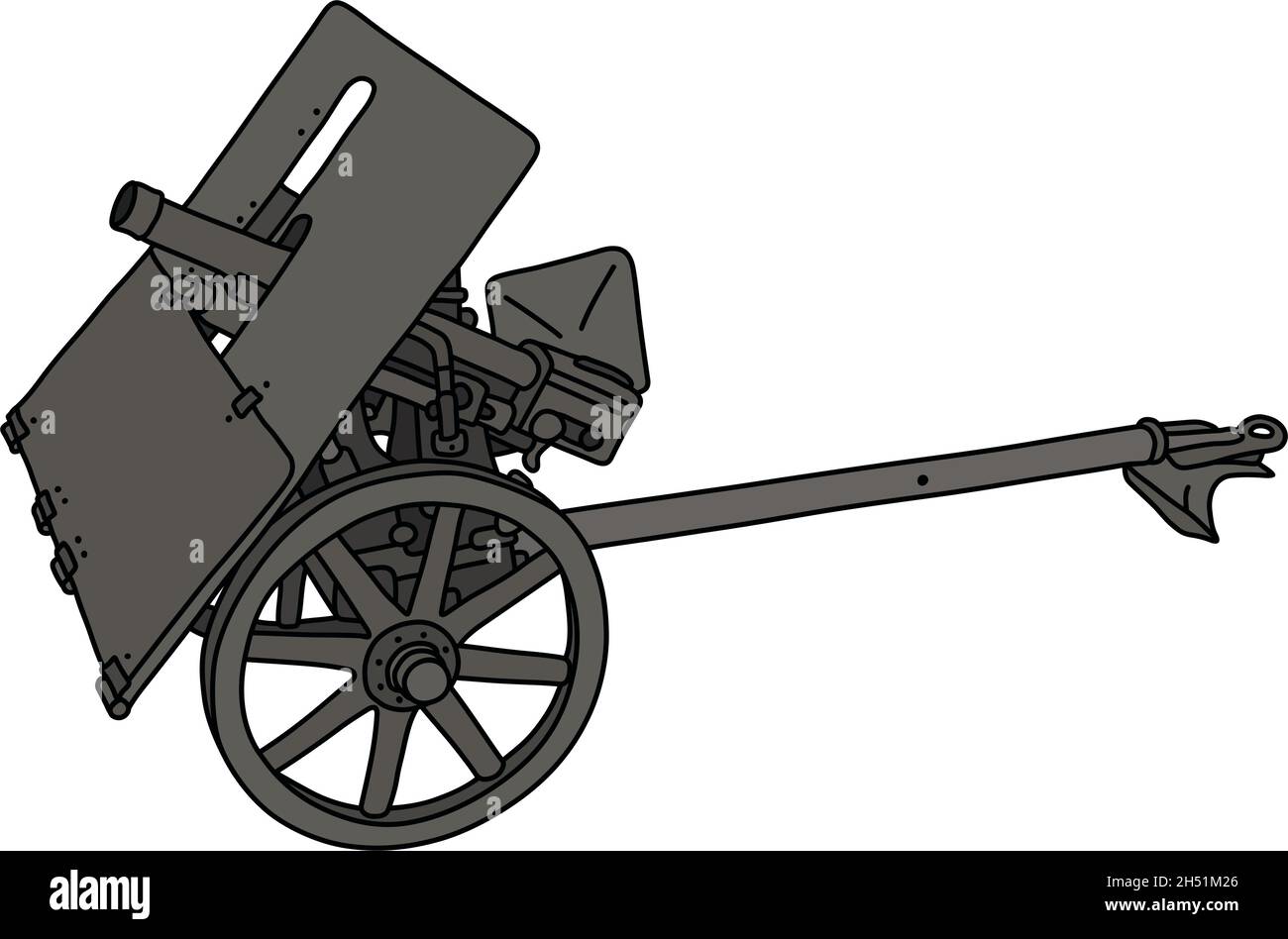 Dessin manuel vectorisé d'un ancien canon lumineux gris Illustration de Vecteur Dessin manuel vectorisé d'un ancien canon lumineux gris Illustration de Vecteur