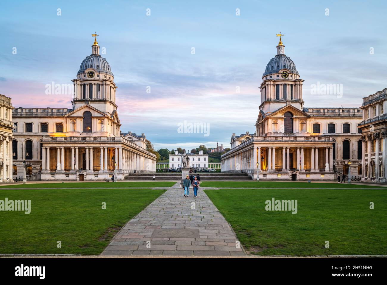 Old Royal Naval College, Greenwich, Londres, Angleterre, Royaume-Uni,GO Banque D'Images