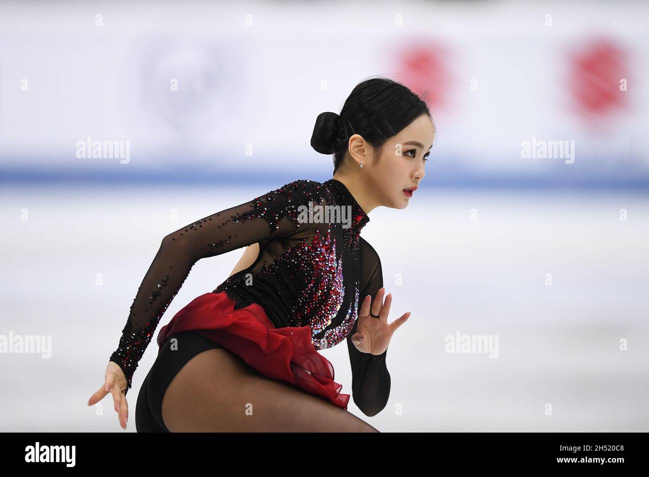 Turin, Italie.05ème novembre 2021.Eunsoo LIM, Corée, pendant le programme Dames Short, au Grand Prix de patinage artistique de l'UIP - Gran Premio d'Italia, à Palavela, le 5 novembre 2021 à Turin, Italie.(Photo de Raniero Corbelletti/AFLO) crédit: AFLO Co. Ltd./Alay Live News Banque D'Images