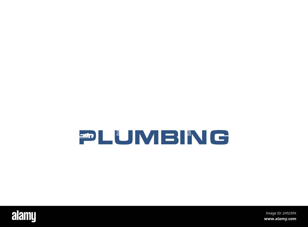 U modèle de logo initial pour le service de plomberie, icône de logo du service d'eau. Illustration de Vecteur
