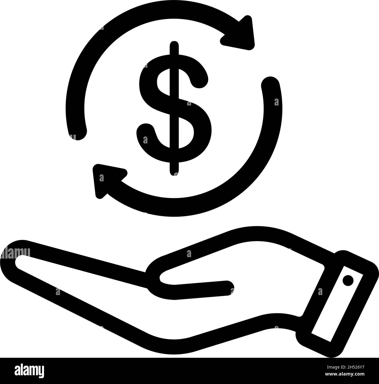 Échange d'argent , illustration d'icône de vecteur d'investissement Illustration de Vecteur